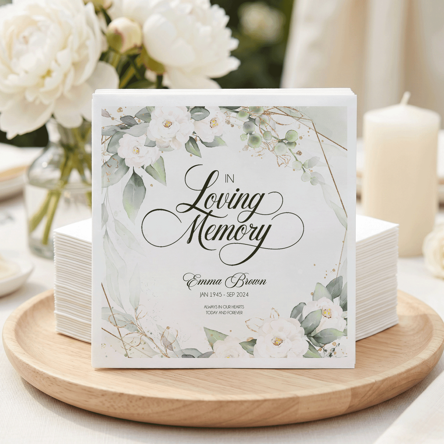 "In Loving Memory" card for Emma Brown, Jan 1945 - Sep 2024.