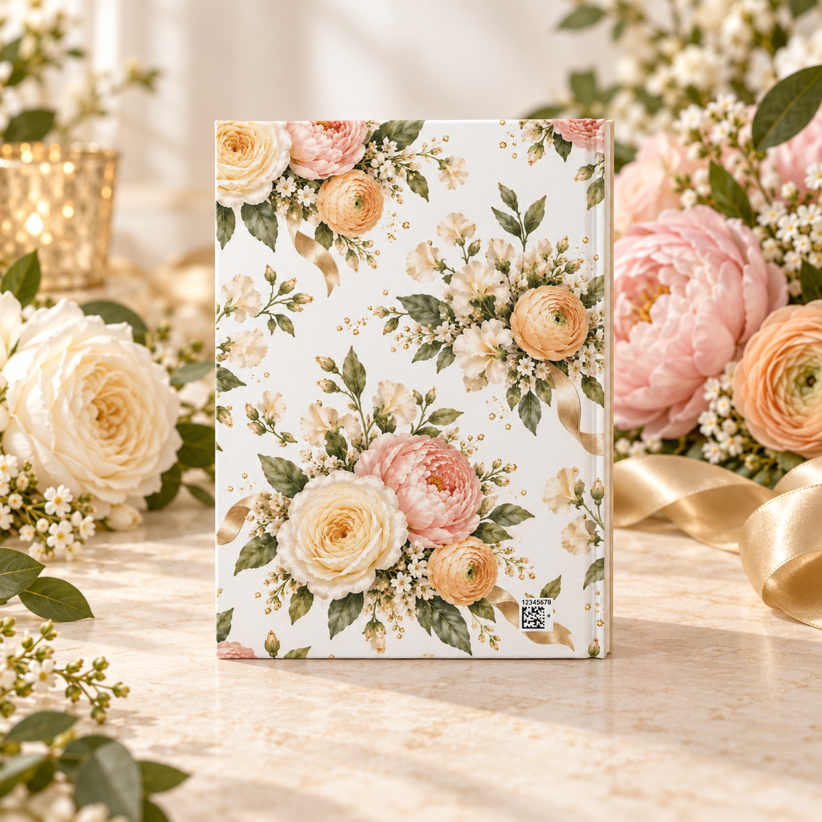 50th Anniversary Journal with Personalized Floral Cover