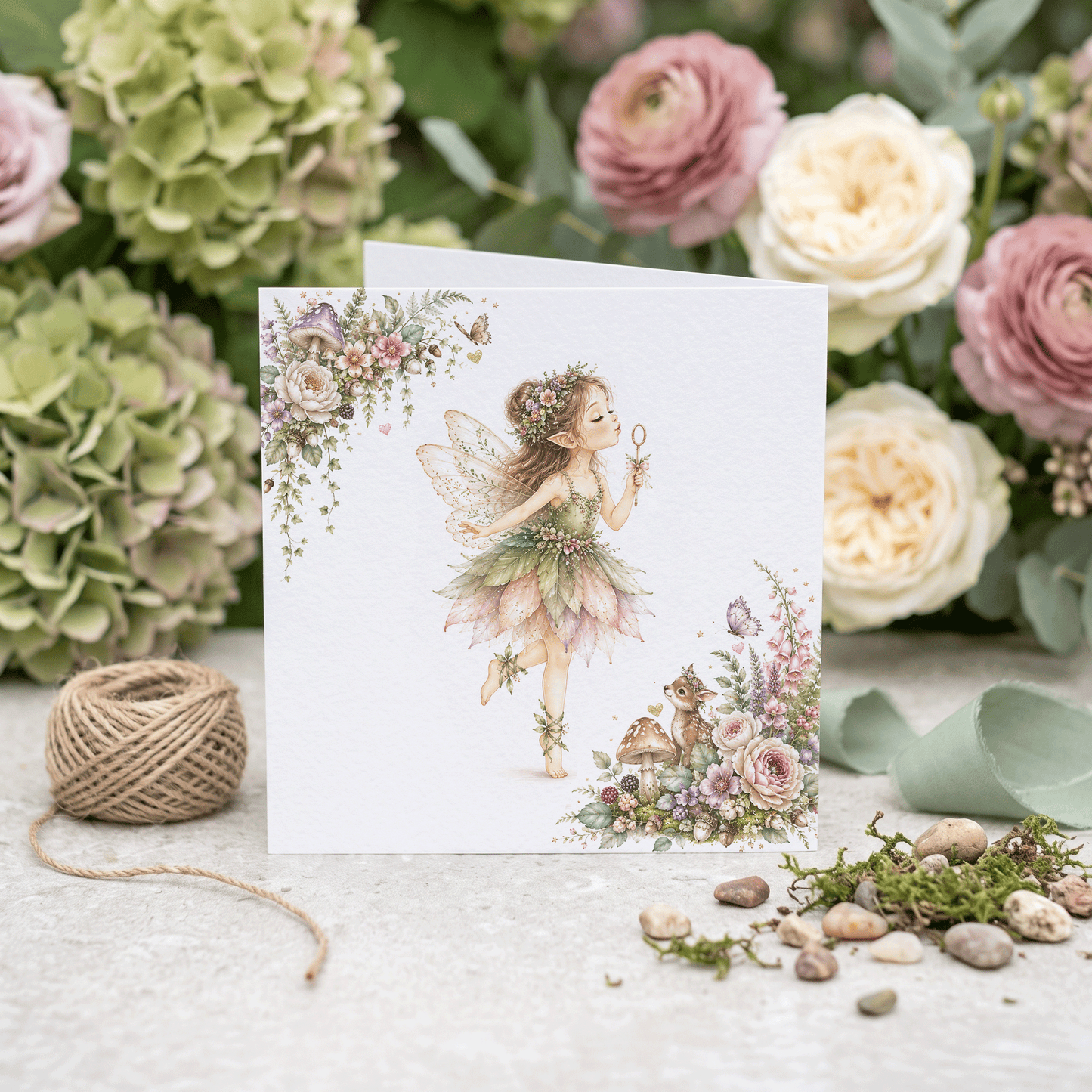 5th Birthday Woodland Fairy Card, Personalized Girl - Pretty Gifted