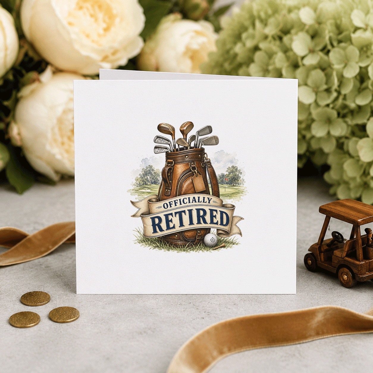 Personalized Golf Retirement Card for Boss