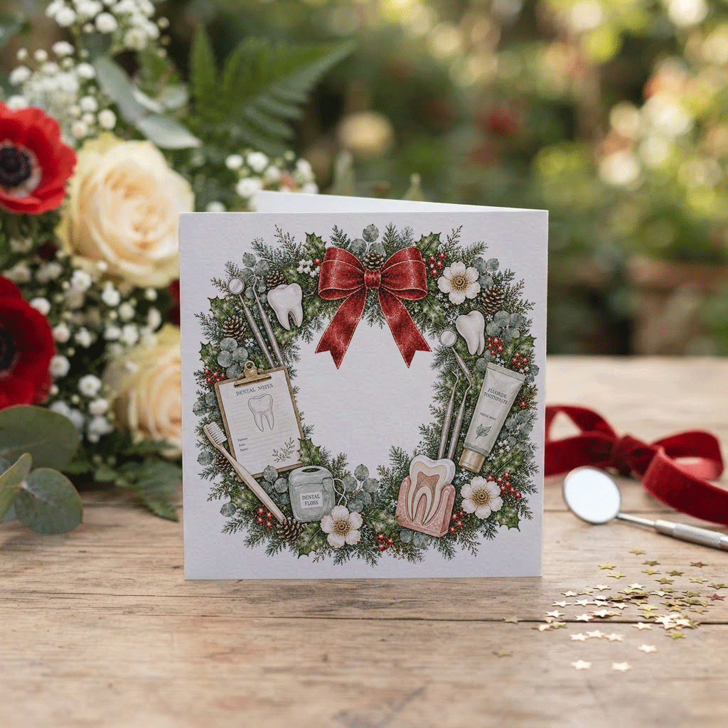 Dentist Christmas Card, Personalized DDS Gift - Pretty Gifted
