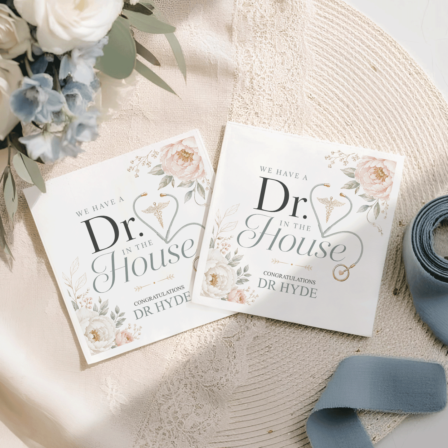 Doctor Graduation Napkins, Personalized Dr. in the House - Pretty Gifted