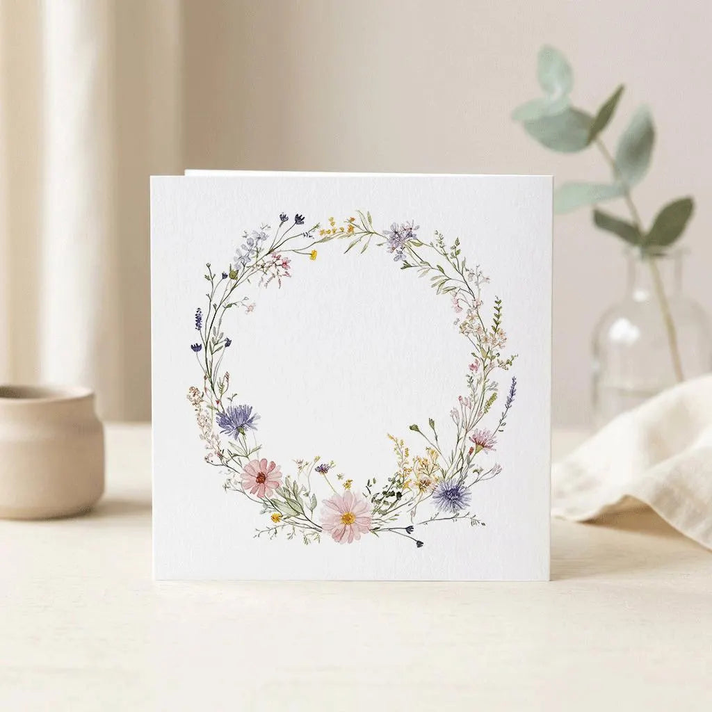 Wildflower Wreath 30th Birthday Card for Granddaughter