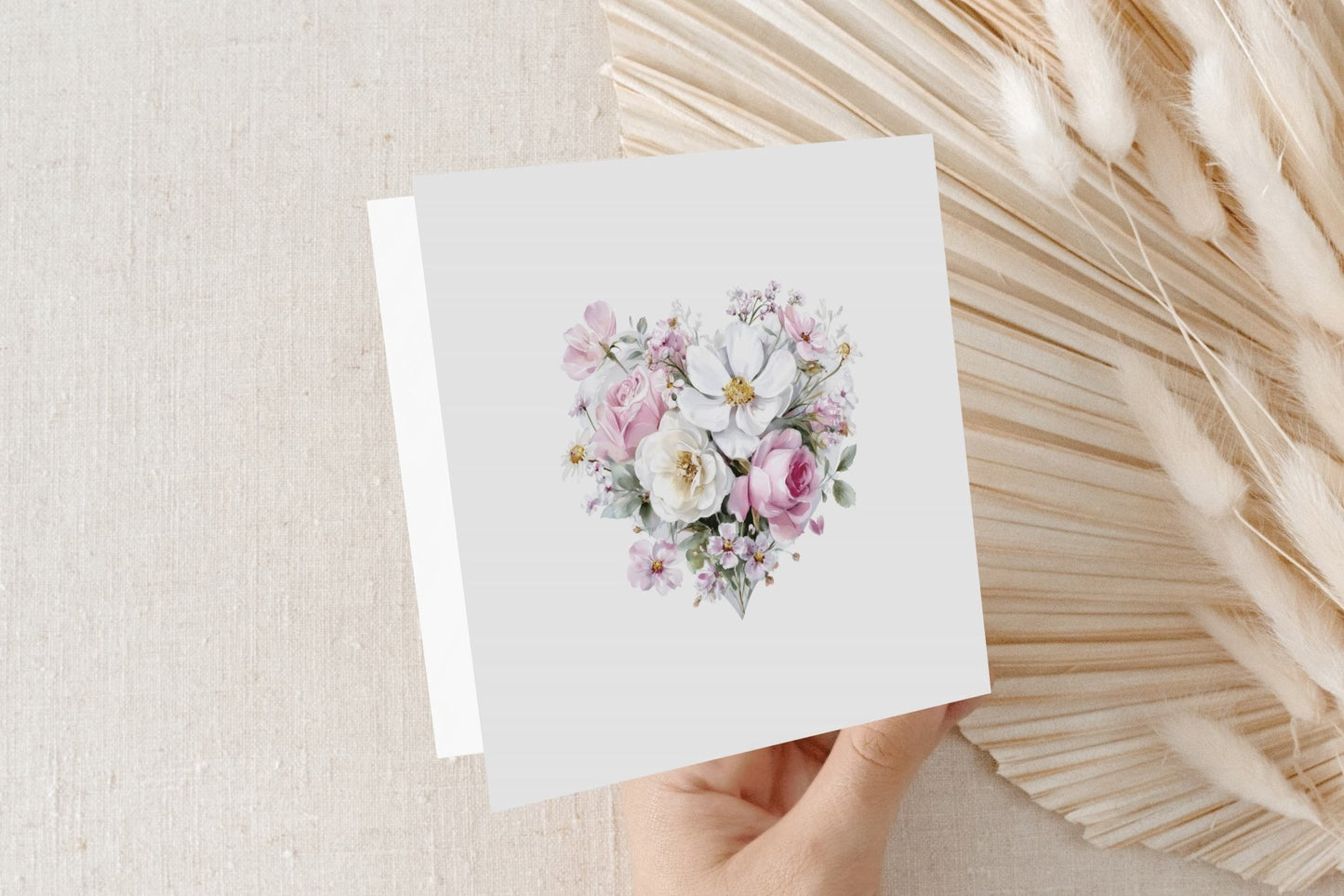 Mother's Day Card, Floral Heart Personalized Mom Gift - Pretty Gifted