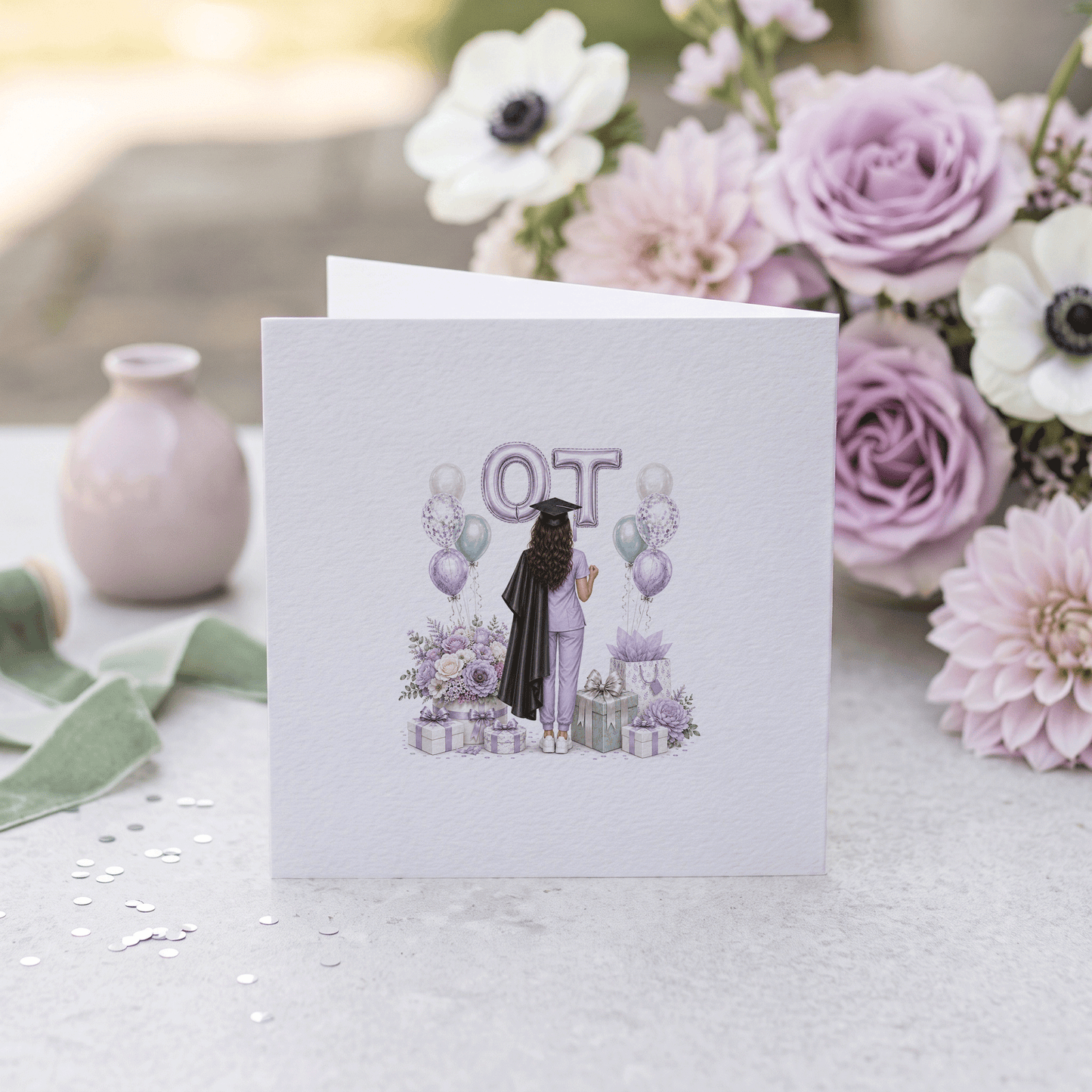 OT Graduation Card, Personalized OTR/L Therapist Gift - Pretty Gifted