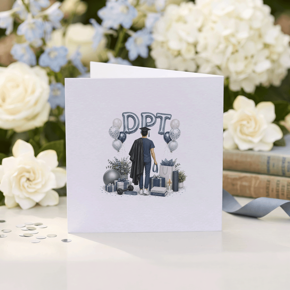 Personalized DPT Graduation Card for Physical Therapist - Pretty Gifted