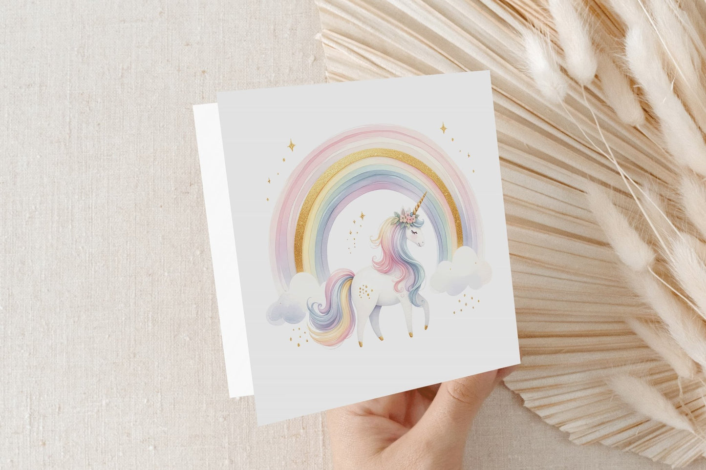 Personalized Granddaughter Unicorn Birthday Card, Rainbow Gift - Pretty Gifted