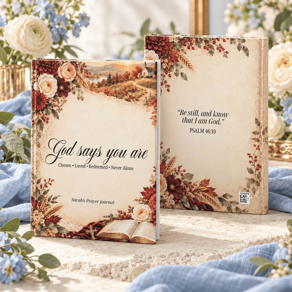 Personalized Prayer Journal for Her, Vintage Florals - Pretty Gifted