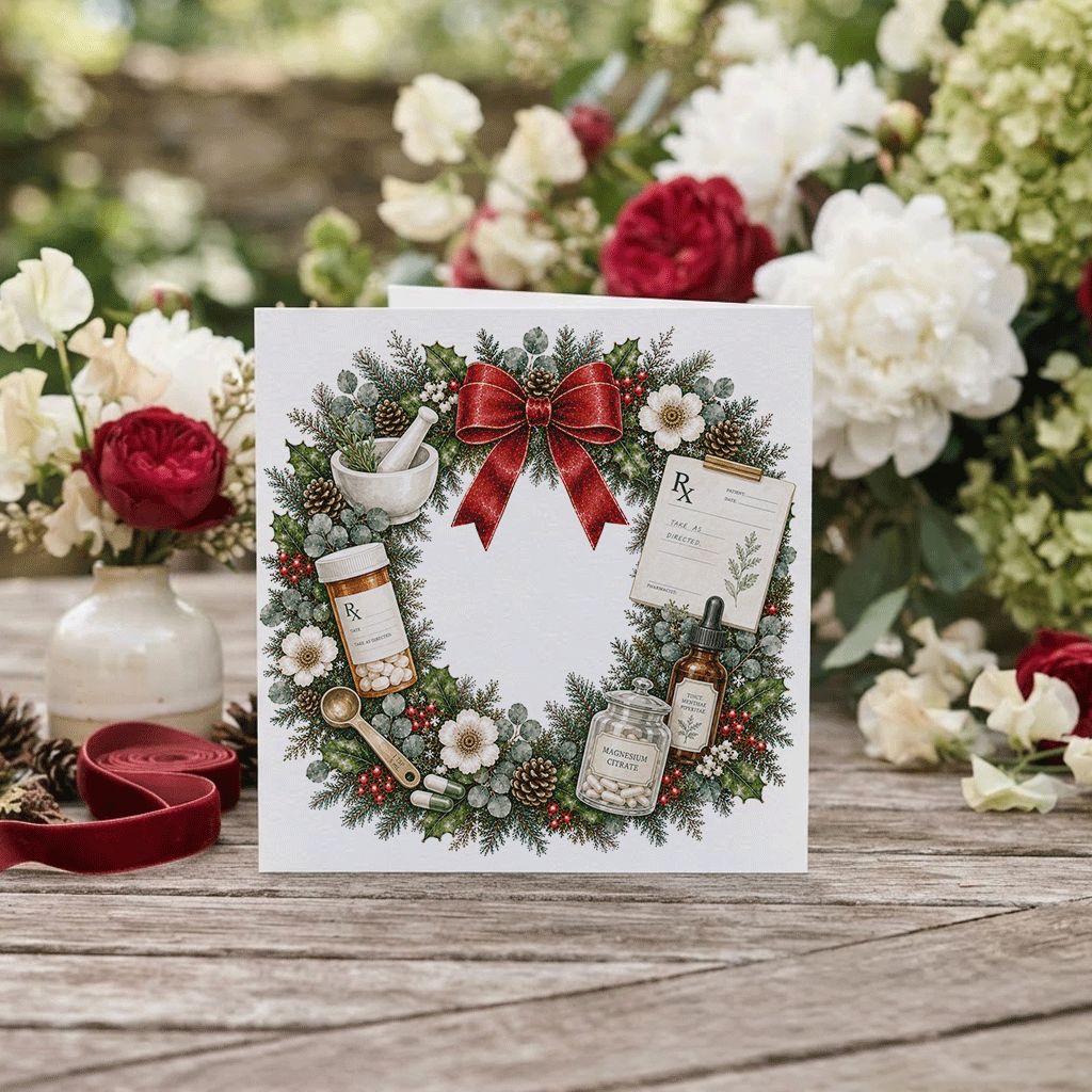 Pharmacist Christmas Card, Personalized RX Gift - Pretty Gifted