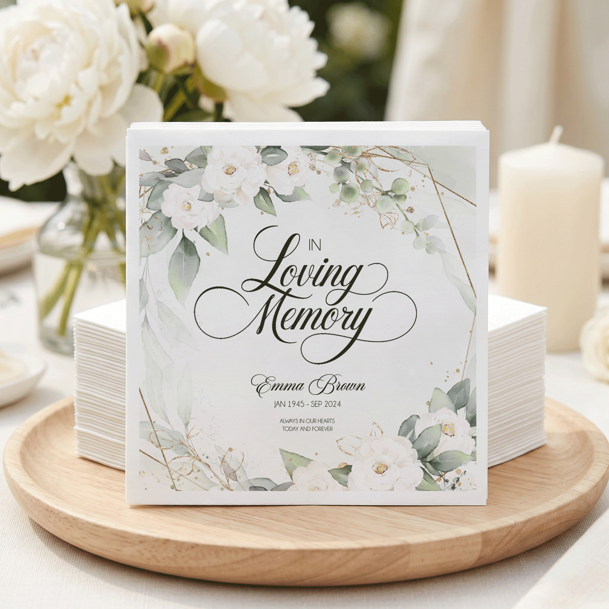 "In Loving Memory" card for Emma Brown, Jan 1945 - Sep 2024.