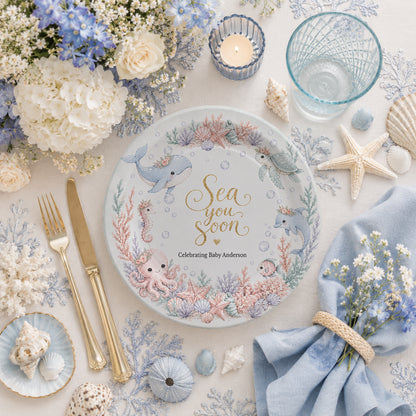 Gender Neutral Under the Sea Baby Shower Plates