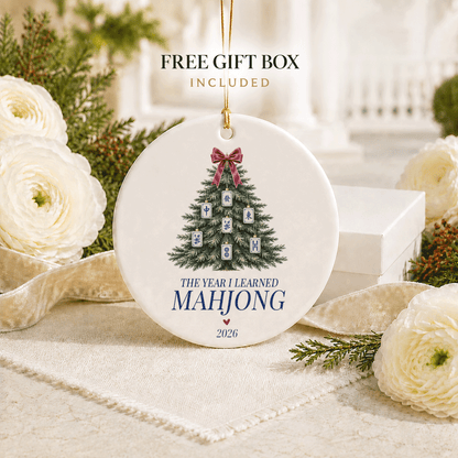 The Year I Learned Mahjong Christmas Ornament, Personalized