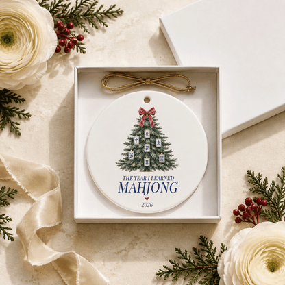 The Year I Learned Mahjong Christmas Ornament, Personalized