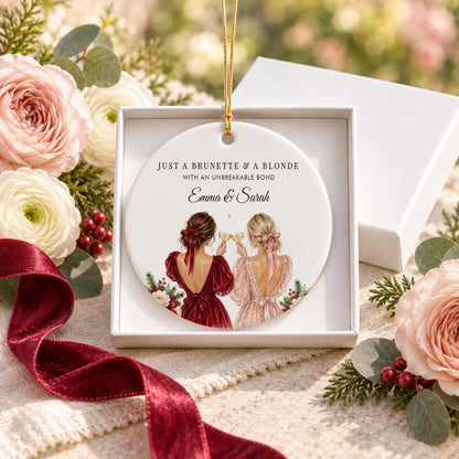 Brunette & Blonde Unbreakable Bond Ornament