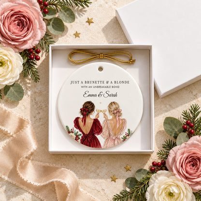 Brunette & Blonde Unbreakable Bond Ornament