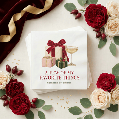 A Few of My Favorite Things Christmas Party Napkins