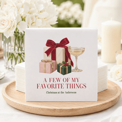 A Few of My Favorite Things Christmas Party Napkins