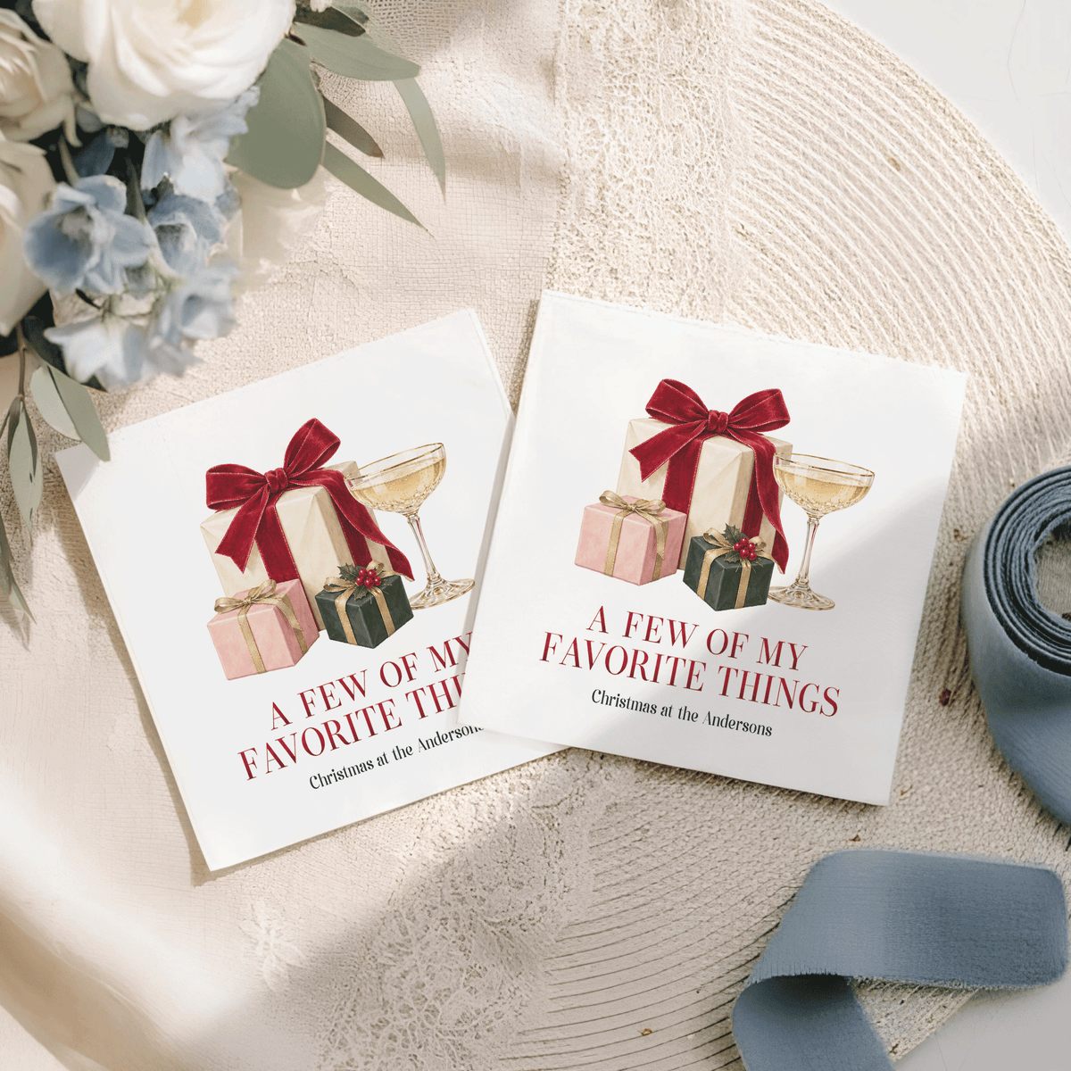 A Few of My Favorite Things Christmas Party Napkins