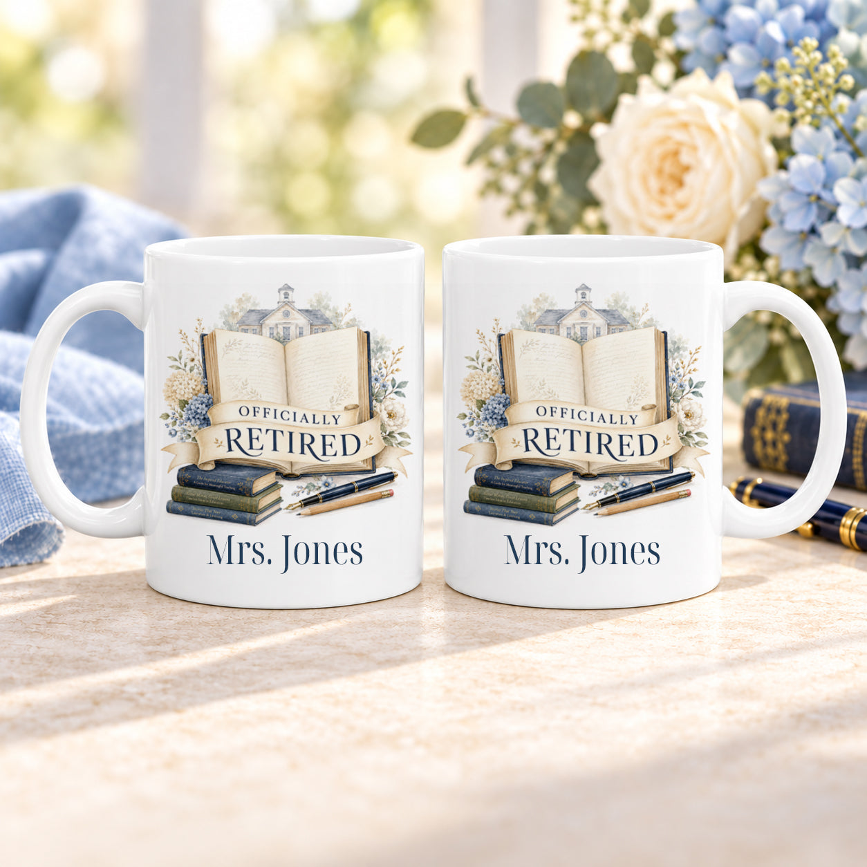 Officially Retired Personalized Teacher Mug