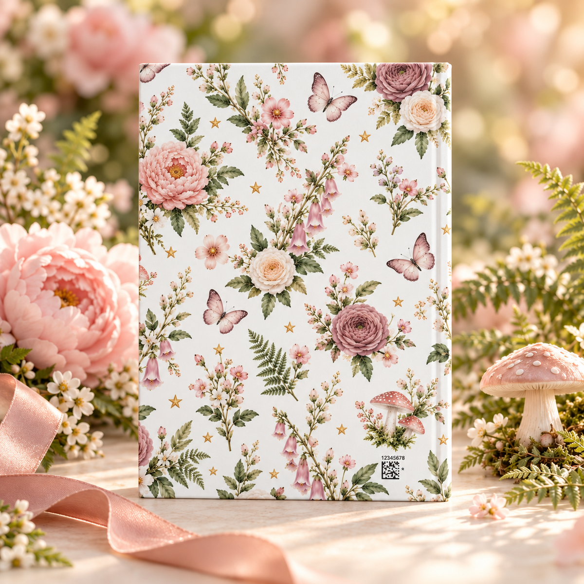 Woodland Baby Shower Guest Book, Blush Fawn and Bunny