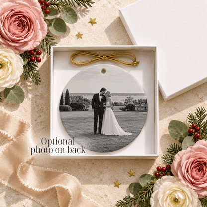 That’s Amore Wedding Ornament with Names and Photo