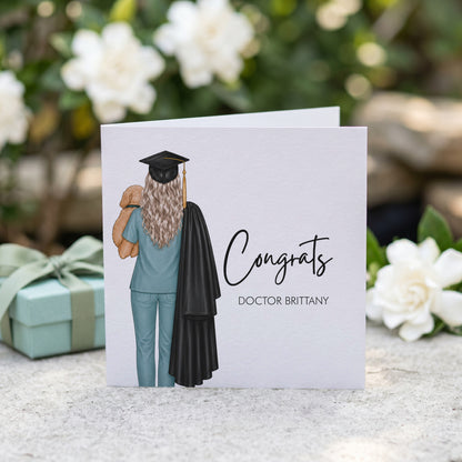 Personalized Vet Graduation Card for New Veterinarian, Congrats Vet School Grad