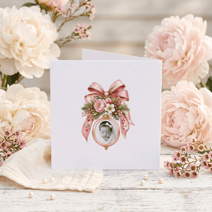 First Christmas as a Daddy Card | Personalized Baby Girl Photo Gift