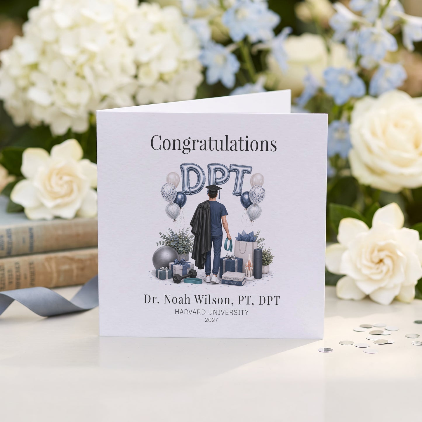 Personalized DPT Graduation Card for Physical Therapist