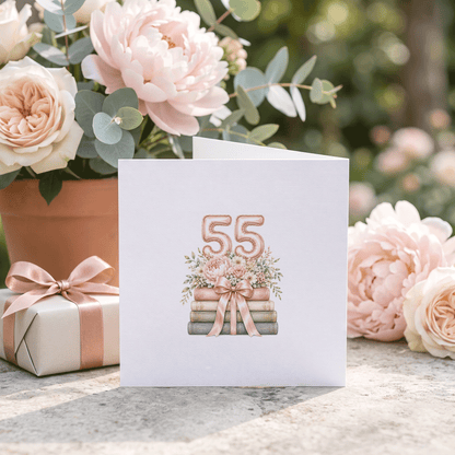 55th Birthday Card for Women | Personalized Floral Keepsake - Pretty Gifted