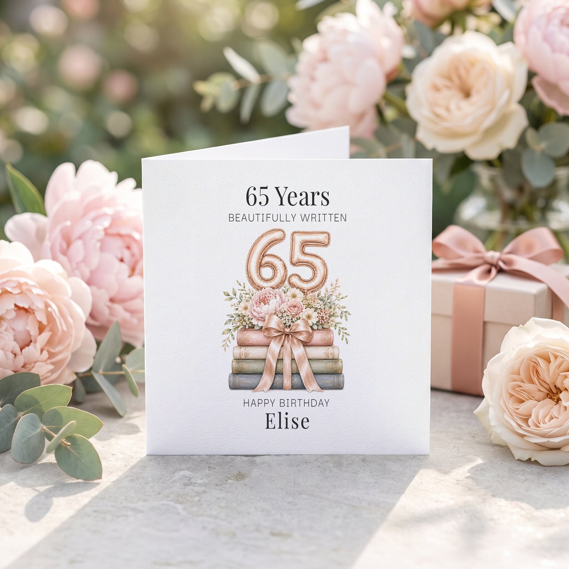 65th Birthday Card for Sister | Personalized Book Lover Gift - Pretty Gifted