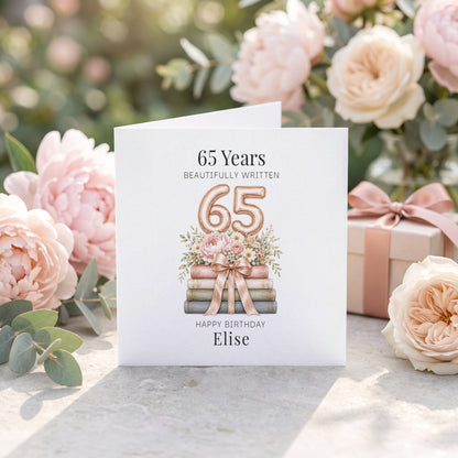 65th Birthday Card for Sister | Personalized Book Lover Gift - Pretty Gifted