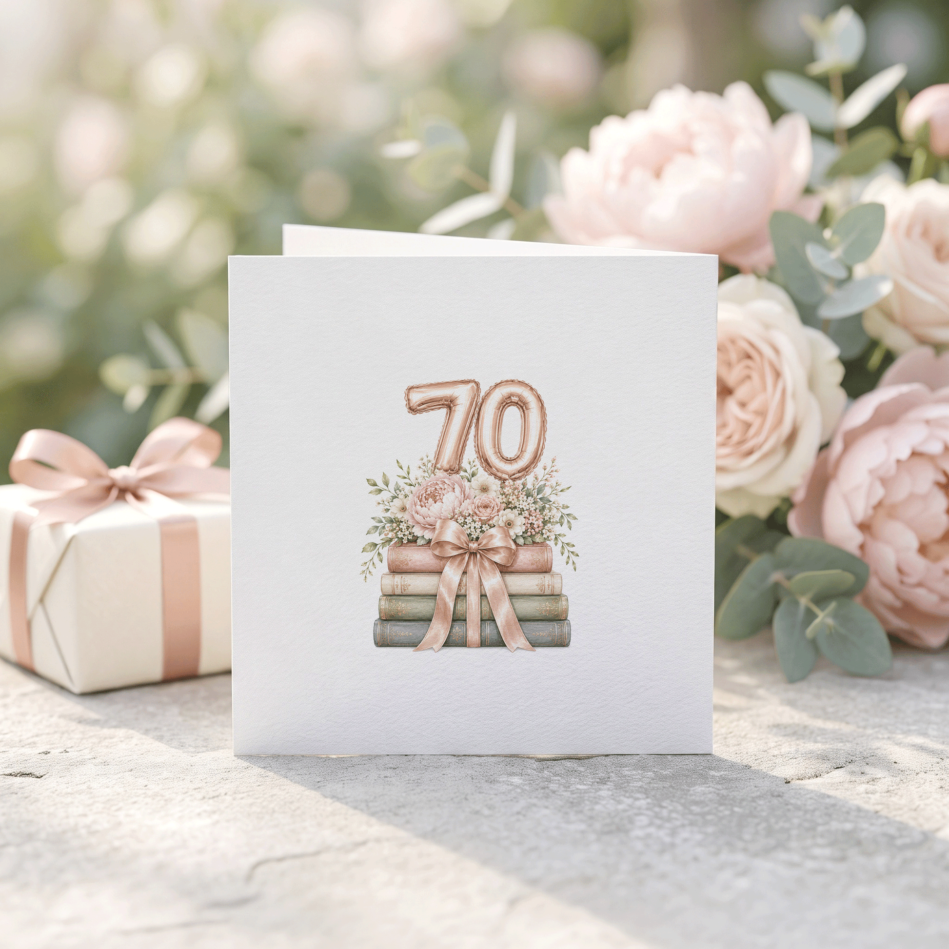 70th Birthday Card for Friend | Personalized Book Lover Gift - Pretty Gifted