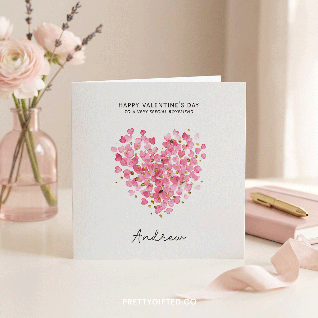 Dog Grandma Mother's Day Card, Paw Print Heart, Personalized (Copy)