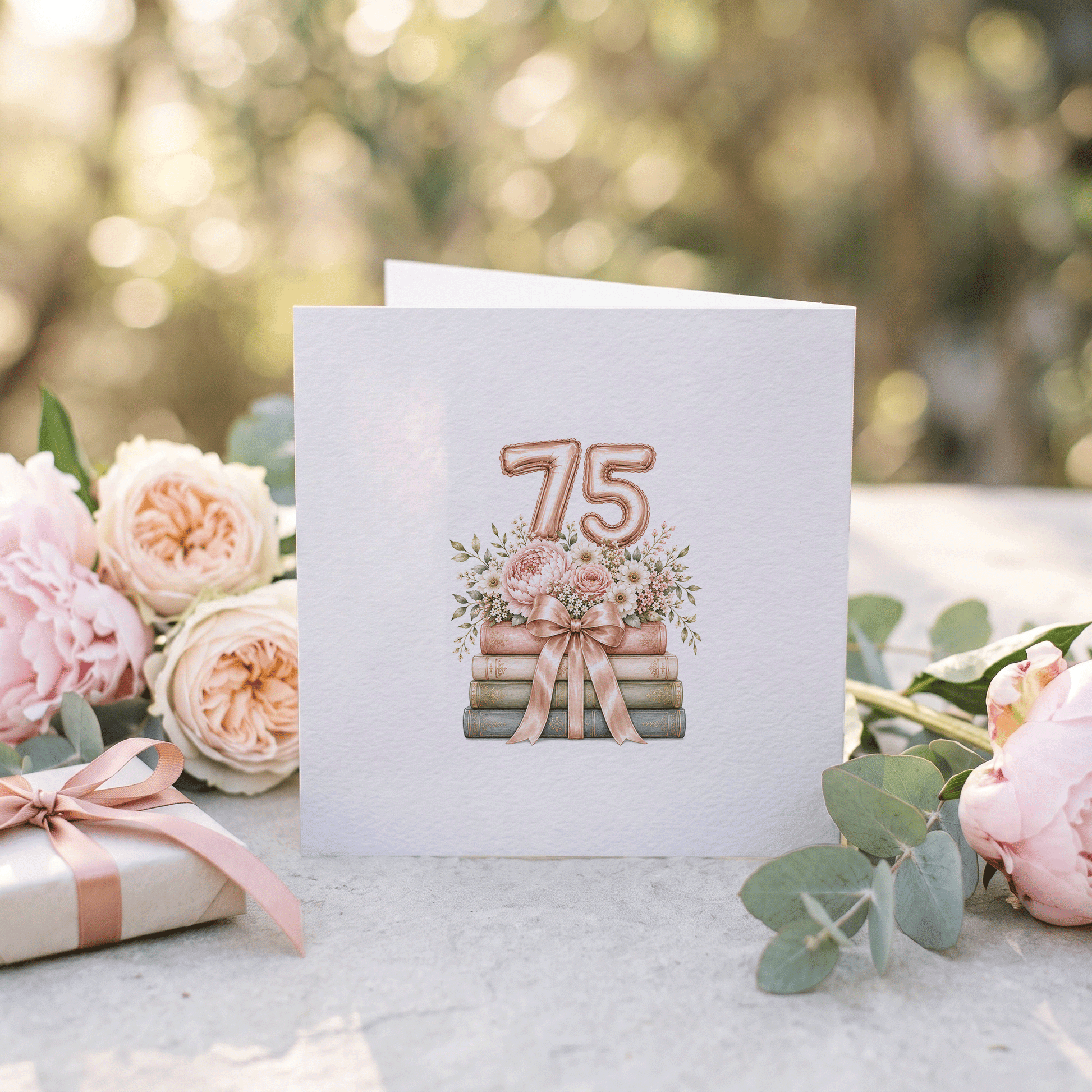 75th Birthday Card for Grandma | Personalized Floral Keepsake - Pretty Gifted