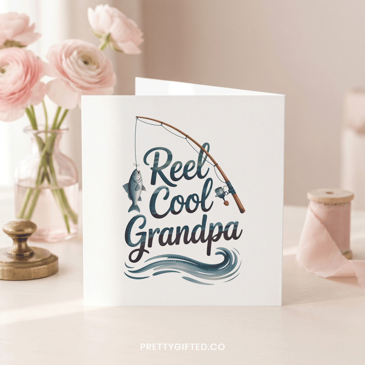 Funny Grandpa Fishing Card – Reel Cool Grandpa Father's Day or Birthday Card