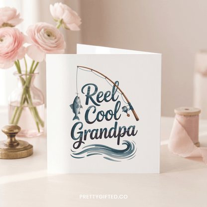 Funny Grandpa Fishing Card – Reel Cool Grandpa Father's Day or Birthday Card
