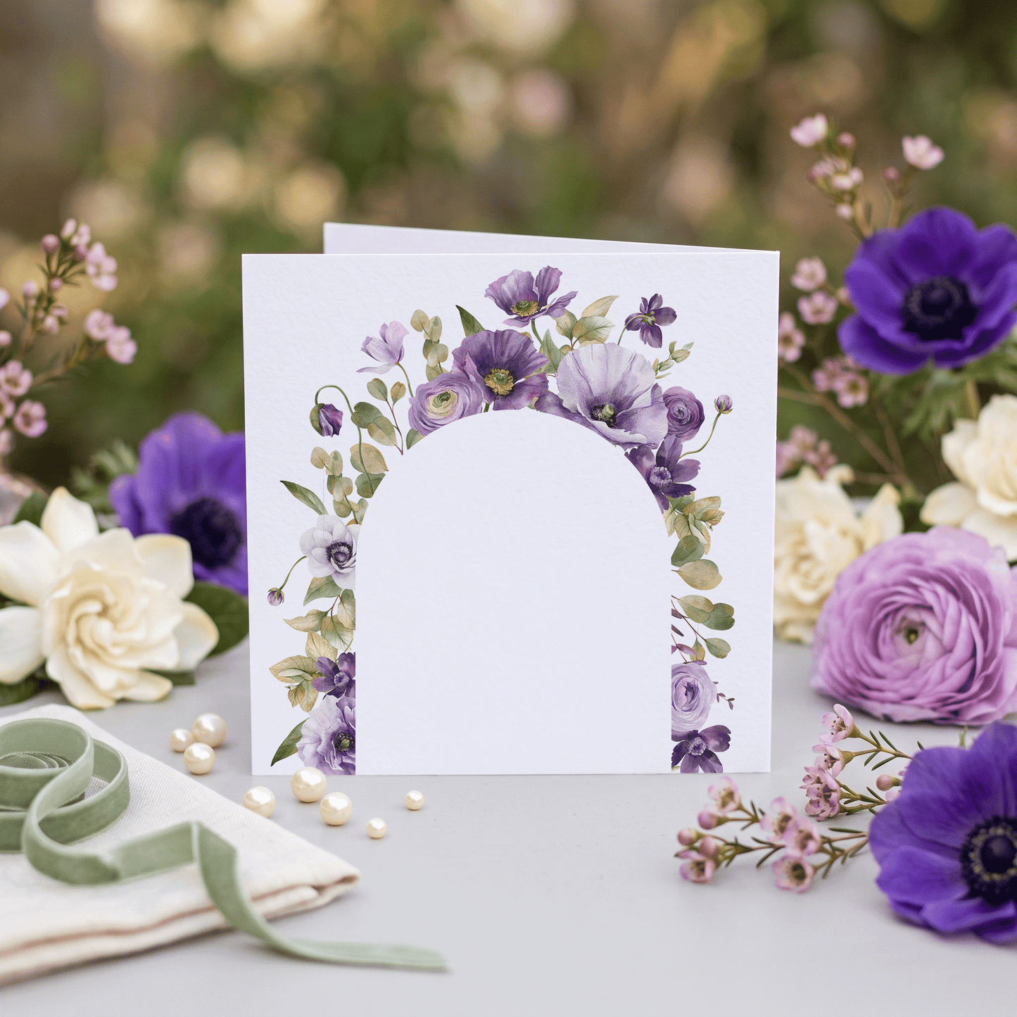 90th Birthday Card, Personalized 90 and Fabulous Purple - Pretty Gifted