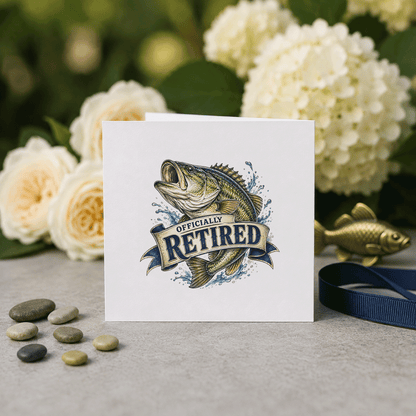 Personalized Fishing Retirement Card for Grandpa