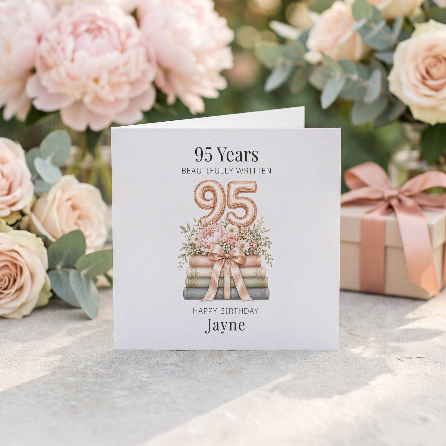 95th Birthday Card for Auntie | Personalized Floral Keepsake - Pretty Gifted