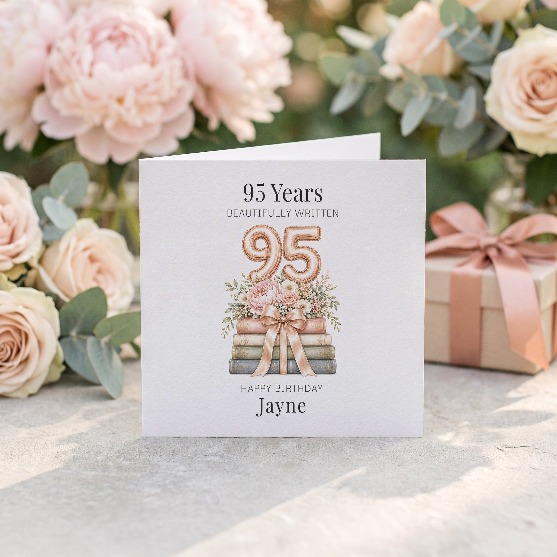 95th Birthday Card for Auntie | Personalized Floral Keepsake - Pretty Gifted