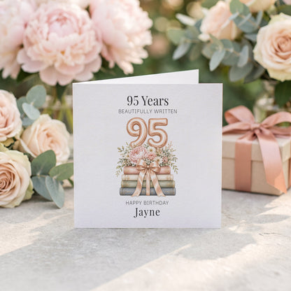95th Birthday Card for Auntie | Personalized Floral Keepsake - Pretty Gifted