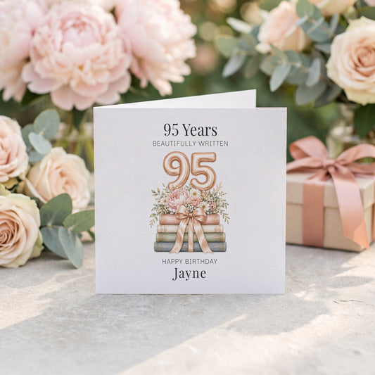 95th Birthday Card for Auntie | Personalized Floral Keepsake - Pretty Gifted