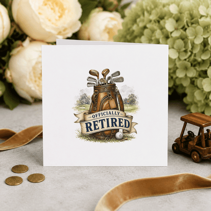 Personalized Golf Retirement Card for Boss