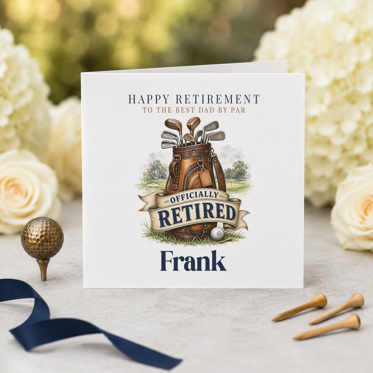 Personalized Golf Retirement Card for Dad