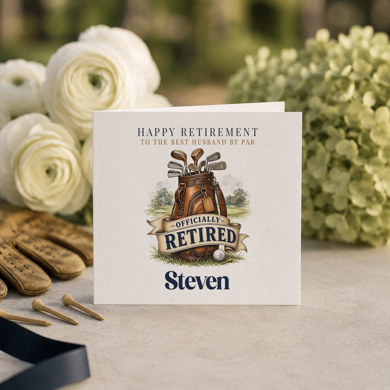 Personalized Golf Retirement Card for Husband