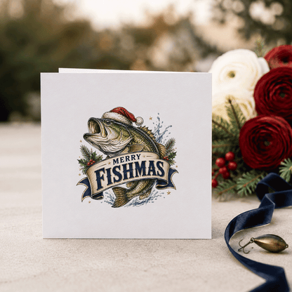 Personalized Fishing Christmas Card for Brother