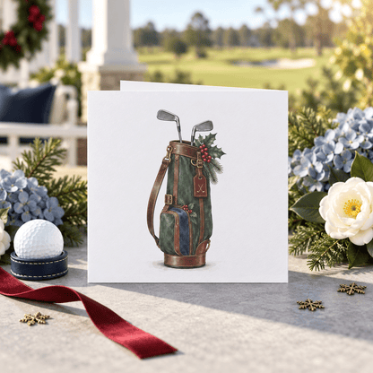 A Wonderful Dad · Personalized Golf Christmas Card