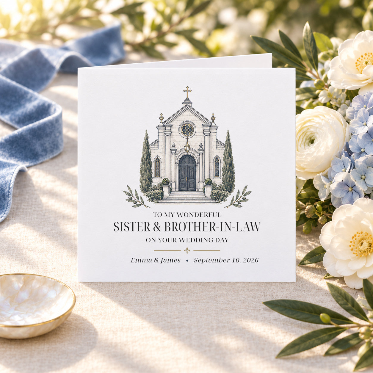 Personalized Wedding Card for Sister and Brother-in-Law