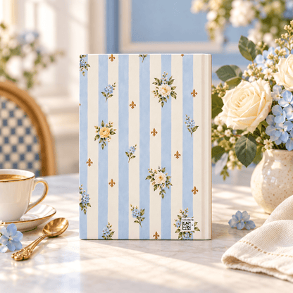 Café Bébé Baby Shower Guest Book, Blue Bistro Design - Pretty Gifted
