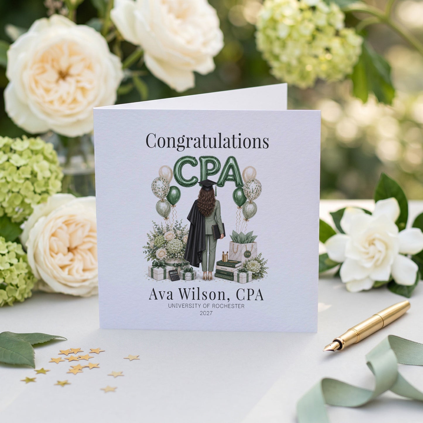 CPA Card, Personalized Gift for Newly Licensed Accountant - Pretty Gifted